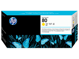 HP 80 Yellow DesignJet Printhead and Printhead Cleaner (C4823A)