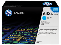 HP 643A Cyan Original LaserJet Toner Cartridge (Q5951A)