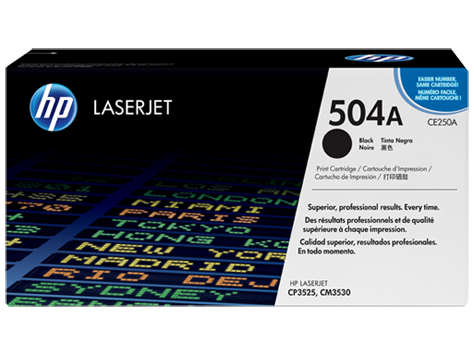 HP 504A Black Original LaserJet Toner Cartridge (CE250A)